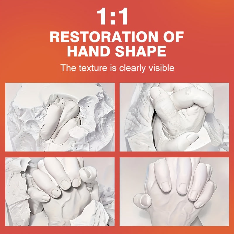 Couples 3D Hand Casting Kit (2-Set DIY Keepsake Molding Kit)