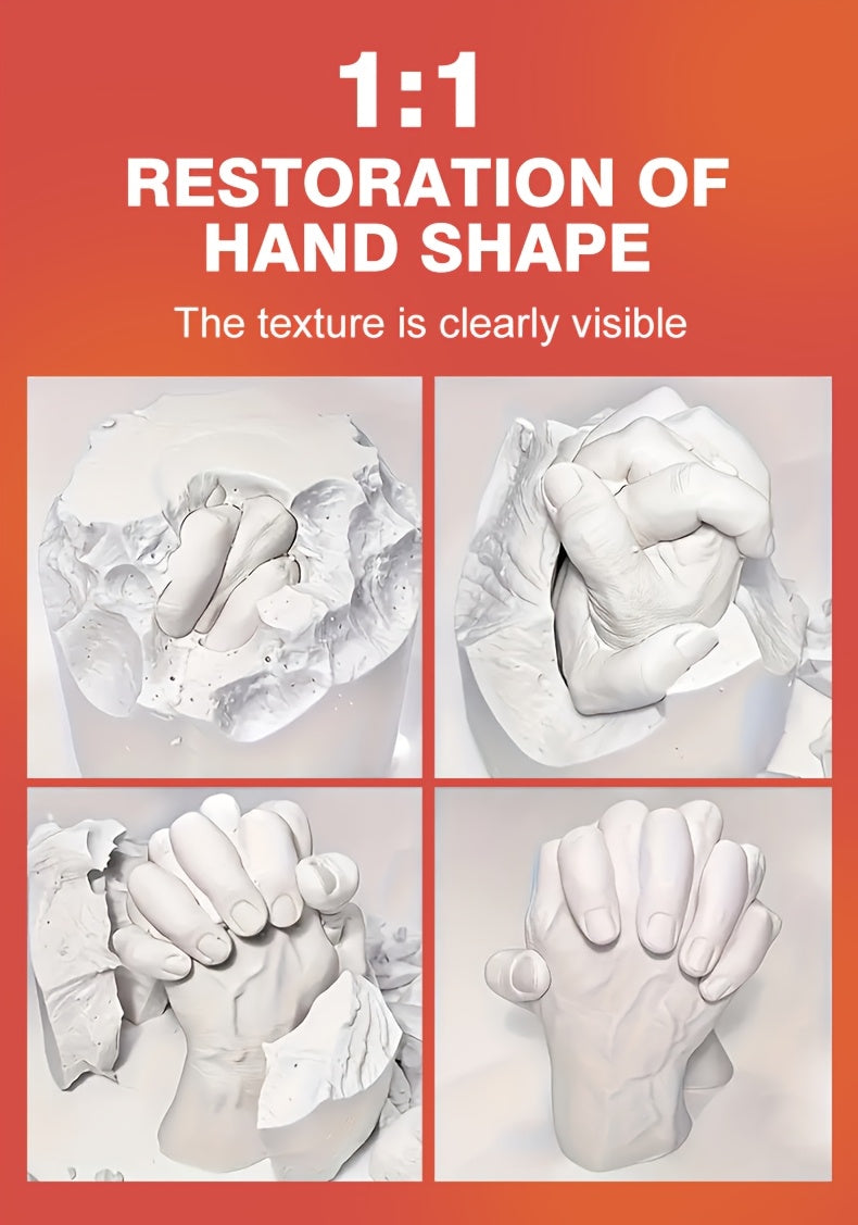 Couples 3D Hand Casting Kit (2-Set DIY Keepsake Molding Kit)