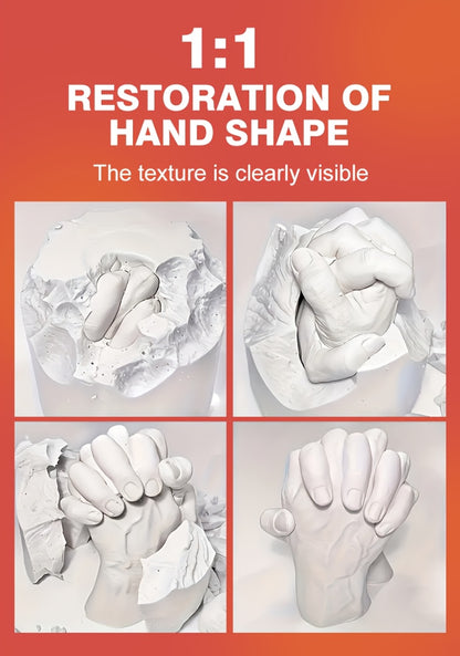 Couples 3D Hand Casting Kit (2-Set DIY Keepsake Molding Kit)