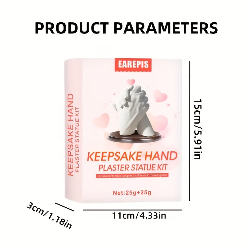 Couples 3D Hand Casting Kit (2-Set DIY Keepsake Molding Kit)