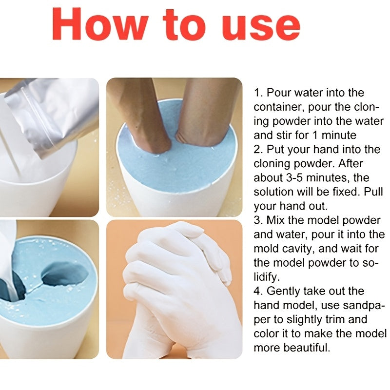 Couples 3D Hand Casting Kit (2-Set DIY Keepsake Molding Kit)