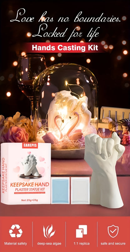 Couples 3D Hand Casting Kit (2-Set DIY Keepsake Molding Kit)