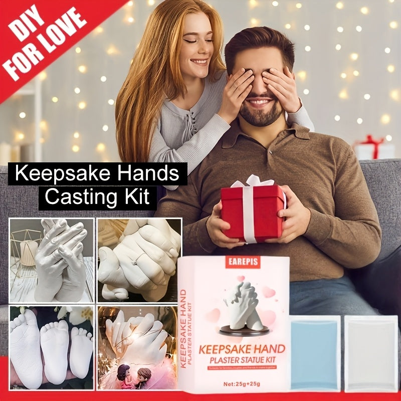 Couples 3D Hand Casting Kit (2-Set DIY Keepsake Molding Kit)